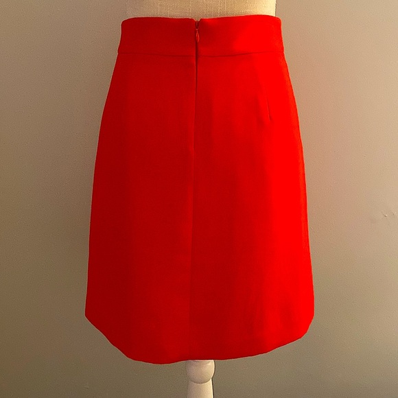 Banana Republic Orange Pleated Skirt - Size 00P - Picture 2 of 4